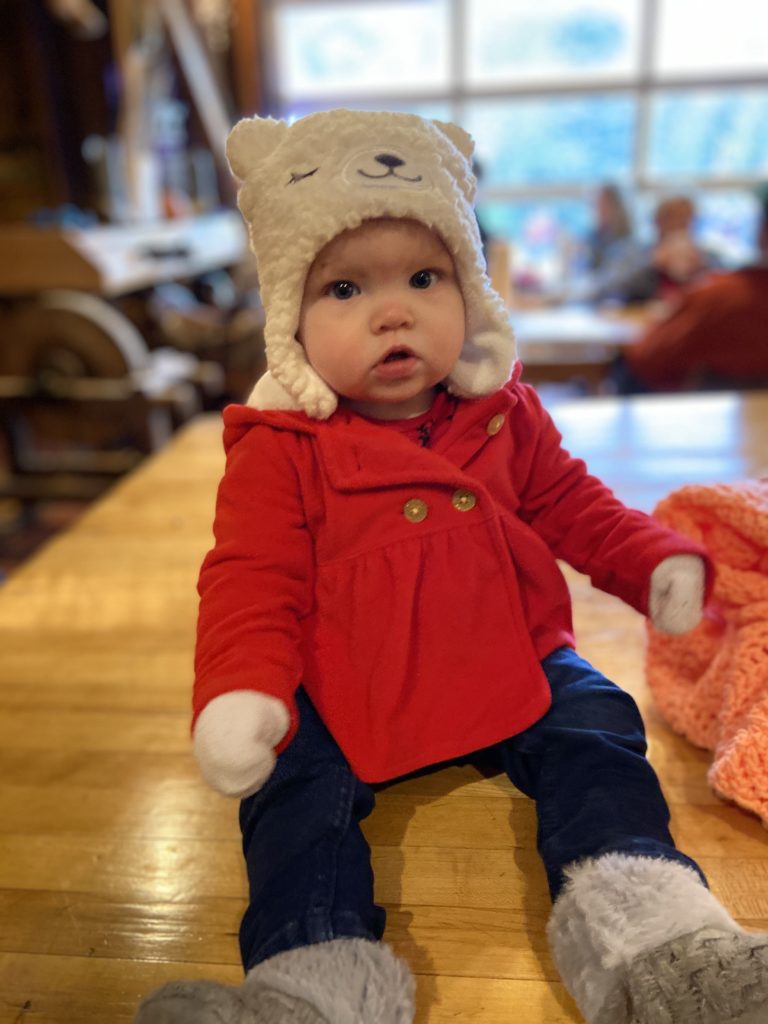 RIley in the barn