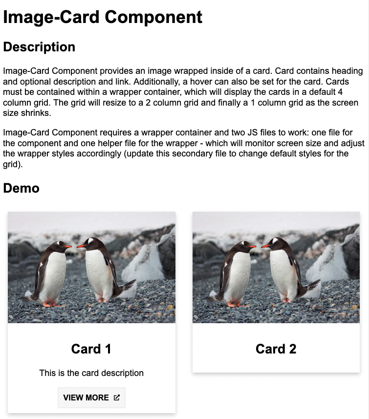 image-card component