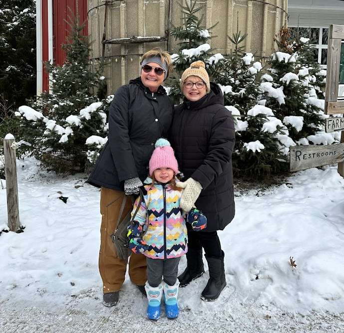 Riley and her two grandmas.