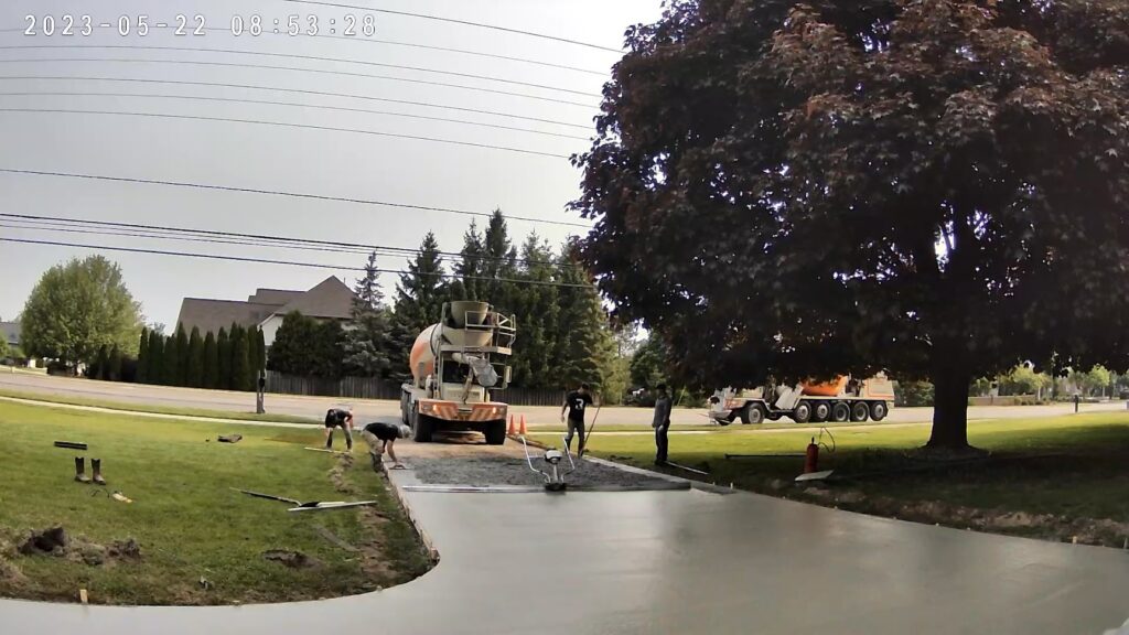 Contractor doing the pour.