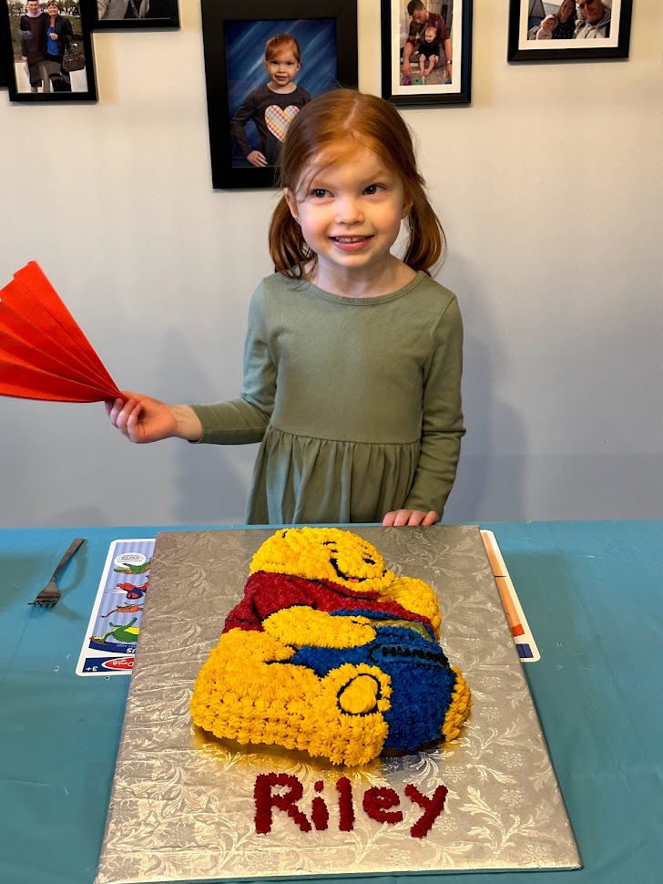 Riley and her cake