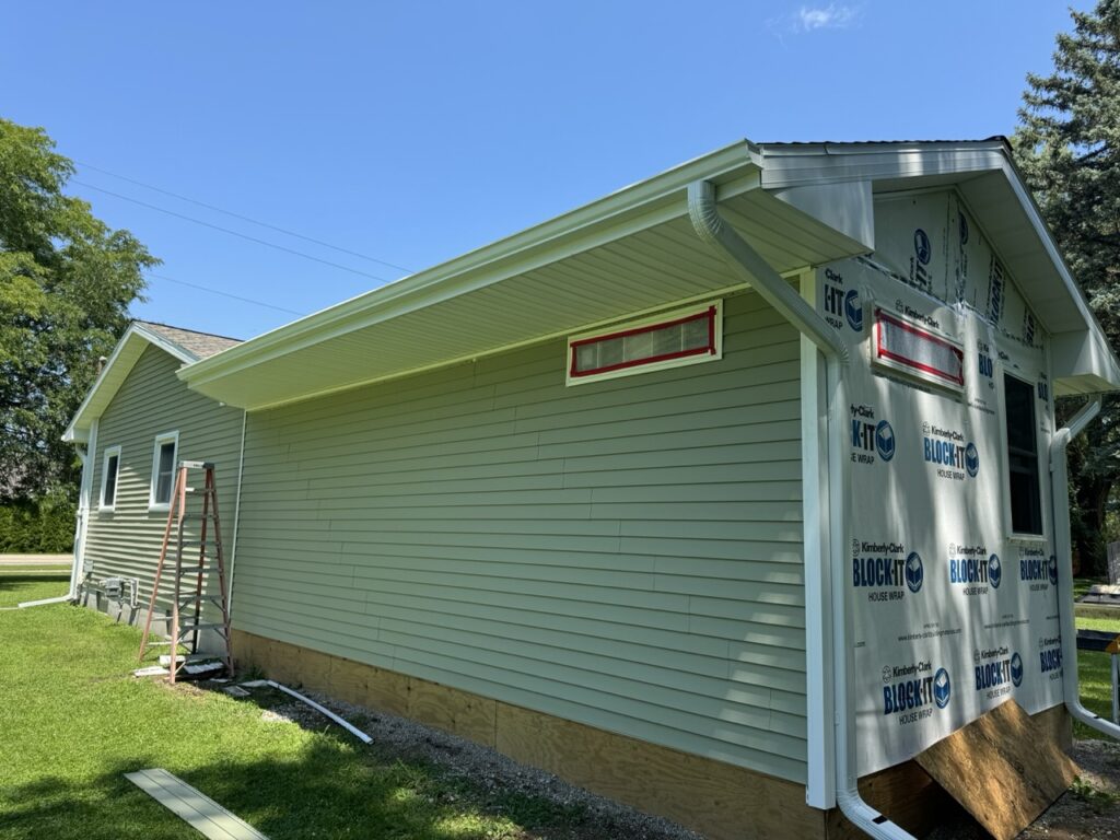 siding the west side of the house